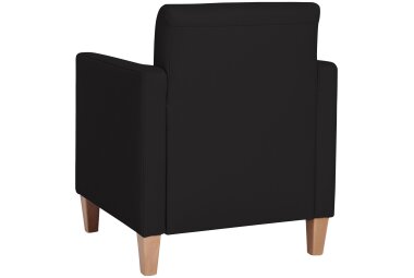 Sessel Karol Bezug Kunstleder Buche natur / schwarz 22214