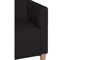 Sessel Karol Bezug Kunstleder Buche natur / schwarz 22214