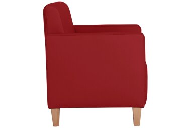 Sessel Karol Bezug Kunstleder Buche natur / chili 22217