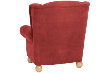 Ohrenbackensessel Kasha Bezug Veloursstoff Buche natur / terracotta 22270