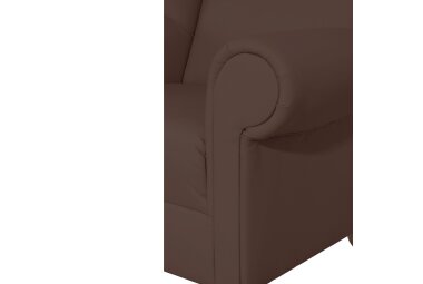 Ohrenbackensessel Kasha Bezug Kunstleder Buche natur / braun 22285