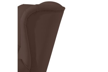 Ohrenbackensessel Kasha Bezug Kunstleder Buche natur / braun 22285