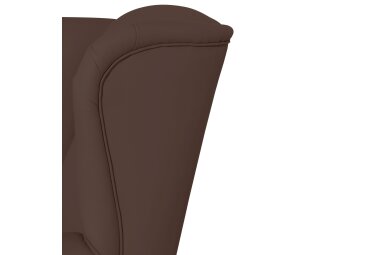 Ohrenbackensessel Kasha Bezug Kunstleder Buche natur / braun 22285