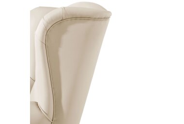 Ohrenbackensessel Kasha Bezug Kunstleder Buche natur / beige 22287