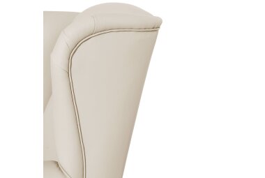 Ohrenbackensessel Kasha Bezug Kunstleder Buche natur / beige 22287