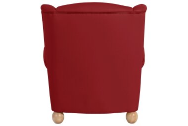 Ohrenbackensessel Kasha Bezug Kunstleder Buche natur / chilli 22289