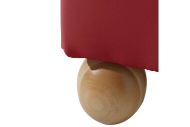 Ohrenbackensessel Kasha Bezug Kunstleder Buche natur / chilli 22289