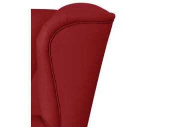 Ohrenbackensessel Kasha Bezug Kunstleder Buche natur / chilli 22289