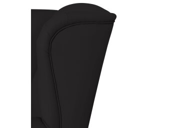 Ohrenbackensessel Kasha Bezug Kunstleder Buche natur / schwarz 22299