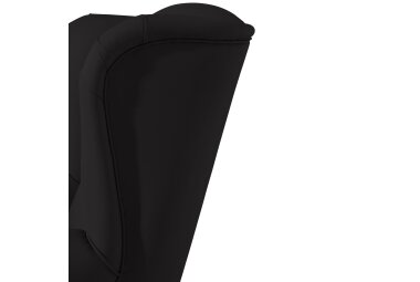 Ohrenbackensessel Kasha Bezug Kunstleder Buche natur / schwarz 22299