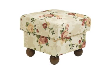 Hocker Kasha Bezug Flachgewebe Buche nussbaum dunkel /...