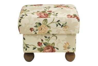 Hocker Kasha Bezug Flachgewebe Buche nussbaum dunkel /...