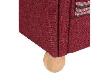 Ohrenbackensessel Kasha Bezug Flachgewebe Buche natur / rot 22307