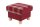 Hocker Kasha Bezug Flachgewebe Buche natur / rot 22308