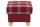 Hocker Kasha Bezug Flachgewebe Buche natur / rot 22308