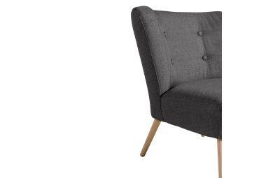 Sessel Kassi Bezug Flachgewebe Buche natur / anthrazit 22348