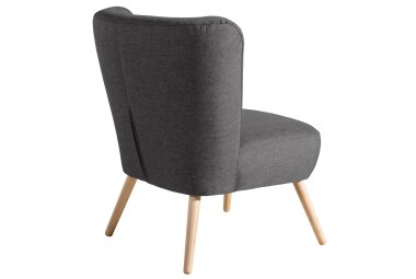 Sessel Kassi Bezug Flachgewebe Buche natur / anthrazit 22348