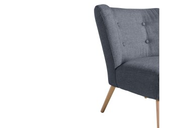 Sessel Kassi Bezug Flachgewebe Buche natur / denim 22349