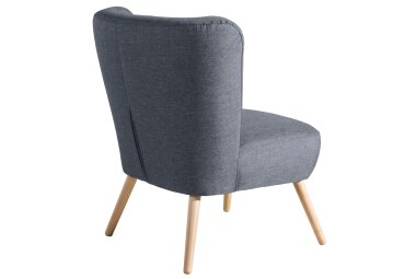 Sessel Kassi Bezug Flachgewebe Buche natur / denim 22349