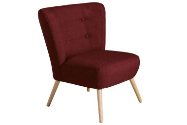 Sessel Kassi Bezug Flachgewebe Buche natur / rot 22350