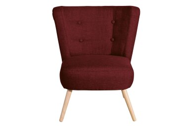 Sessel Kassi Bezug Flachgewebe Buche natur / rot 22350