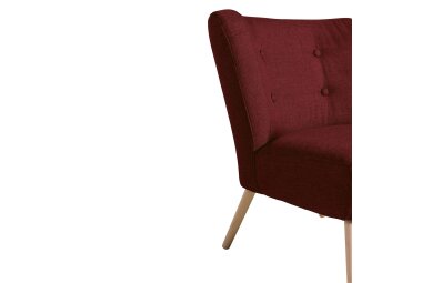 Sessel Kassi Bezug Flachgewebe Buche natur / rot 22350