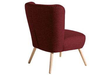 Sessel Kassi Bezug Flachgewebe Buche natur / rot 22350