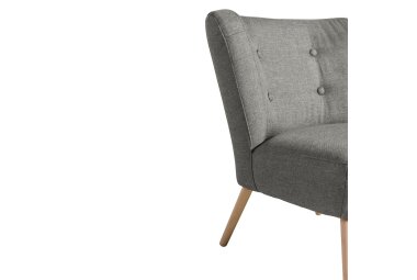 Sessel Kassi Bezug Flachgewebe Buche natur / hellgrau 22351