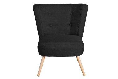 Sessel Kassi Bezug Flachgewebe Buche natur / schwarz 22353