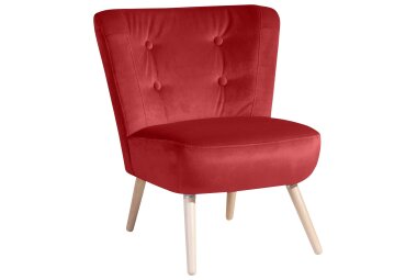 Sessel Kassi Bezug Samtvelours Buche natur / ziegel 22361