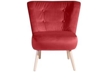 Sessel Kassi Bezug Samtvelours Buche natur / ziegel 22361