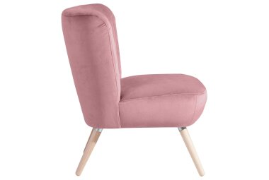 Sessel Kassi Bezug Samtvelours Buche natur / rosé 22365