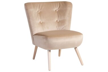 Sessel Kassi Bezug Samtvelours Buche natur / sand 22366