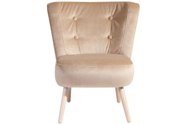 Sessel Kassi Bezug Samtvelours Buche natur / sand 22366