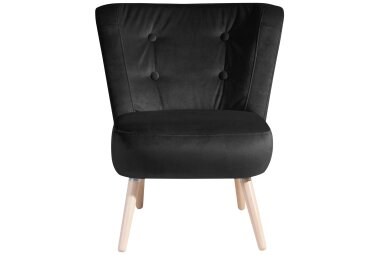 Sessel Kassi Bezug Samtvelours Buche natur / schwarz 22370