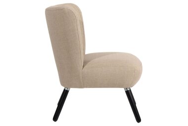 Sessel Kassi Bezug Flachgewebe Buche schwarz / sahara 22372