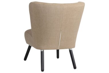 Sessel Kassi Bezug Flachgewebe Buche schwarz / sahara 22372