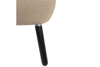 Sessel Kassi Bezug Flachgewebe Buche schwarz / sahara 22372