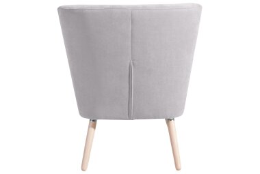 Sessel Kassi Bezug Veloursstoff Buche natur / silber 22380