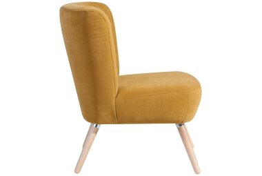 Sessel Kassi Bezug Veloursstoff Buche natur / mais 22381