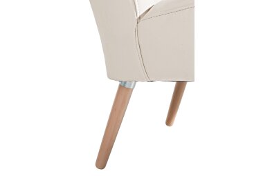 Sessel Kassi Bezug Kunstleder Buche natur / beige 22393