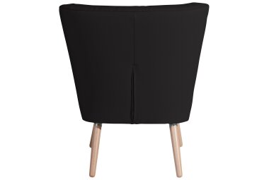 Sessel Kassi Bezug Kunstleder Buche natur / schwarz 22396