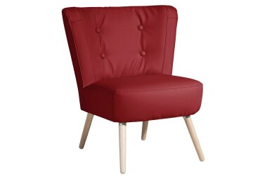 Sessel Kassi Bezug Kunstleder Buche natur / chili 22399