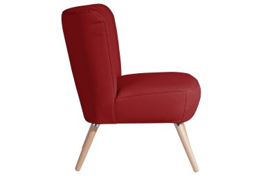 Sessel Kassi Bezug Kunstleder Buche natur / chili 22399