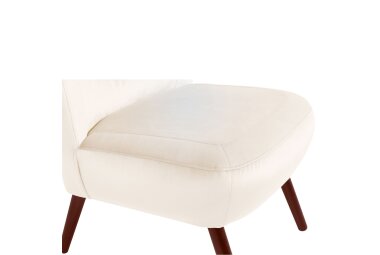 Sessel Kathy Bezug Samtvelours Buche nussbaum dunkel / creme 22621