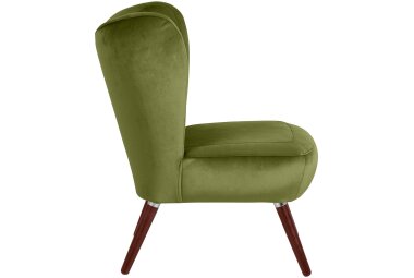 Sessel Kathy Bezug Samtvelours Buche nussbaum dunkel /...