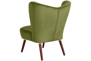 Sessel Kathy Bezug Samtvelours Buche nussbaum dunkel / oliv 22625