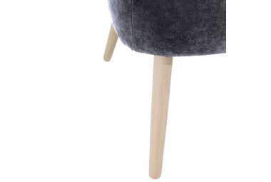 Sessel Kathy Bezug Veloursstoff Buche natur / anthrazit 22642