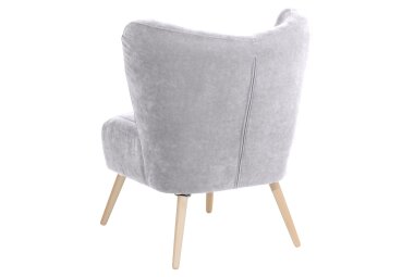 Sessel Kathy Bezug Veloursstoff Buche natur / silber 22645