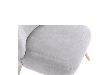 Sessel Kathy Bezug Veloursstoff Buche natur / silber 22645